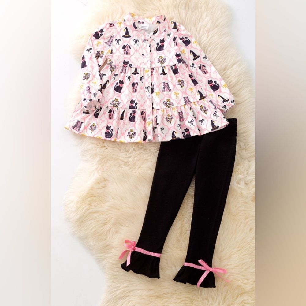 Little Witchin' Hours Pumpkin Patch Dress Set